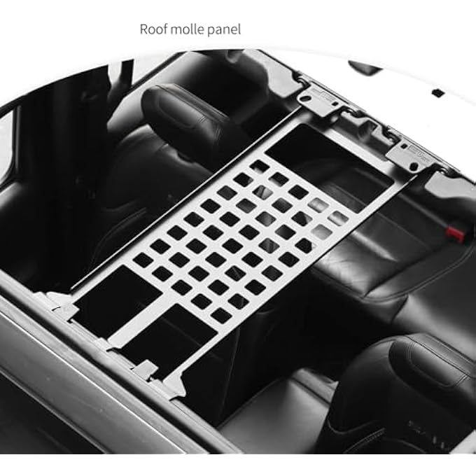 rayihni Roof Rack Hard Top Molle Panel for Jeep Wrangler Overhead Cargo Storage Metal Shelf Accessories for 2018-2023 Jeep Wrangler JL JLU Unlimited Gladiator JT - Image 3