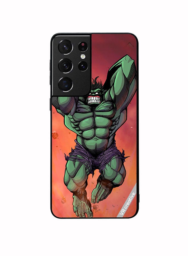 VR CREATIVE Protective Case Cover For Samsung Galaxy S21 Ultra 5G Hulk Angry Design Multicolour - Image 1