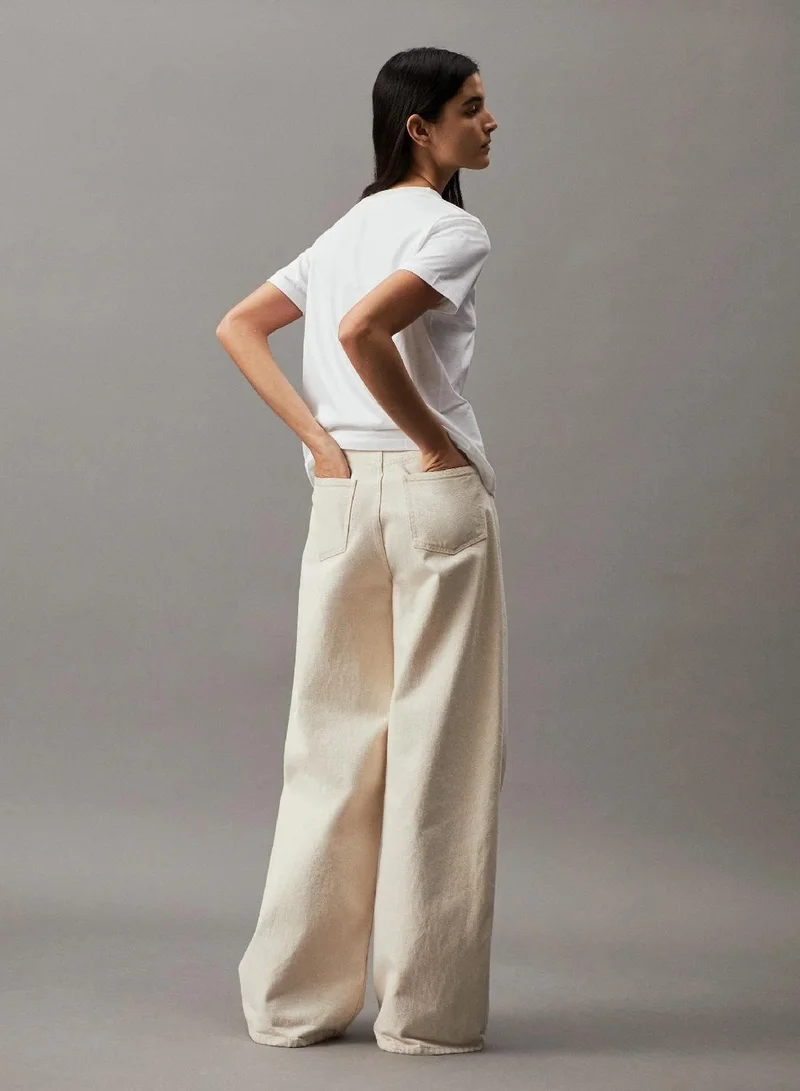 Calvin Klein Bright White Soft Cotton T-shirt for Women | Best Price UAE