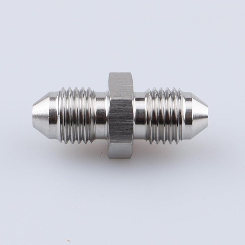 AC PERFORMANCE Stainless Steel -3 AN Male Flare to AN3 Male Union Brake Hose Fitting Connector - Image 1