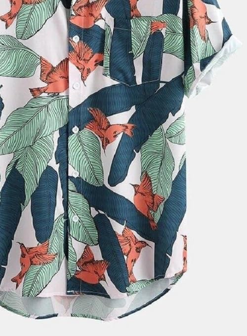 LookMark Men's Poly Cotton Digital Printed Half Sleeve Shirt (Printed Shirt Piper-S_Small_White) - Image 3