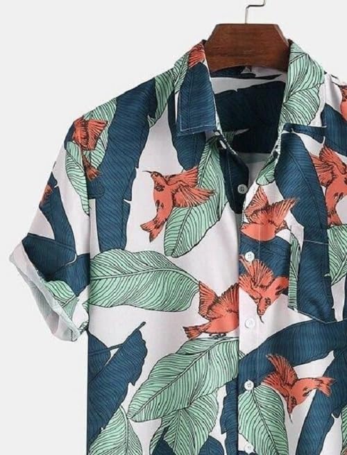 LookMark Men's Poly Cotton Digital Printed Half Sleeve Shirt (Printed Shirt Piper-S_Small_White) - Image 2