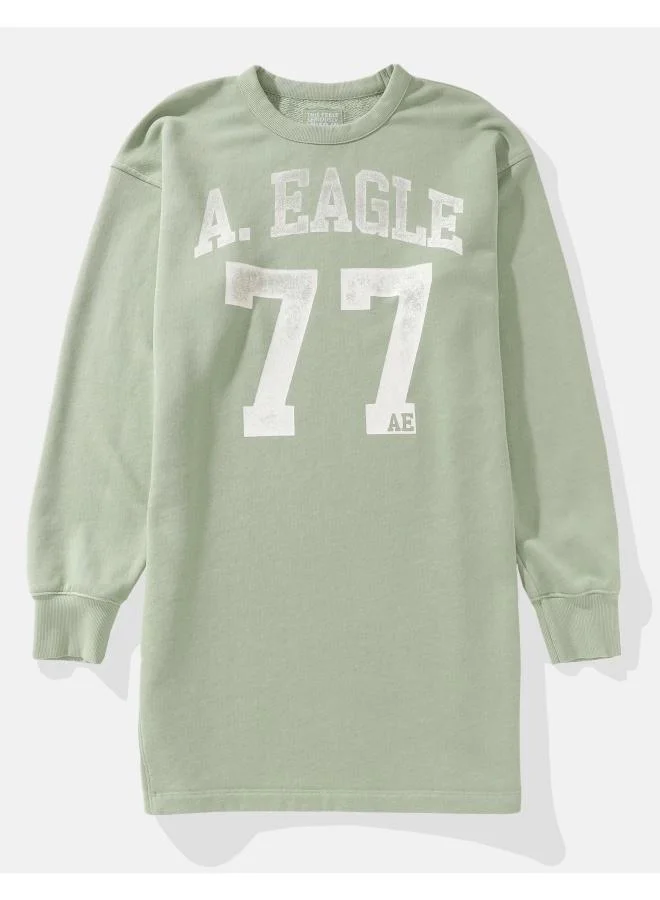 American Eagle AE Graphic Fleece Dress