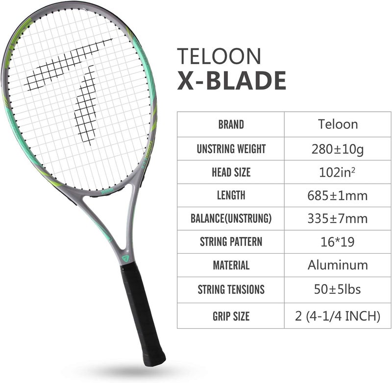 Teloon Recreational Adult Tennis Rackets-27 inch Tennis Racquet for Men and Women College Students Beginner Tennis Racket. - Image 2
