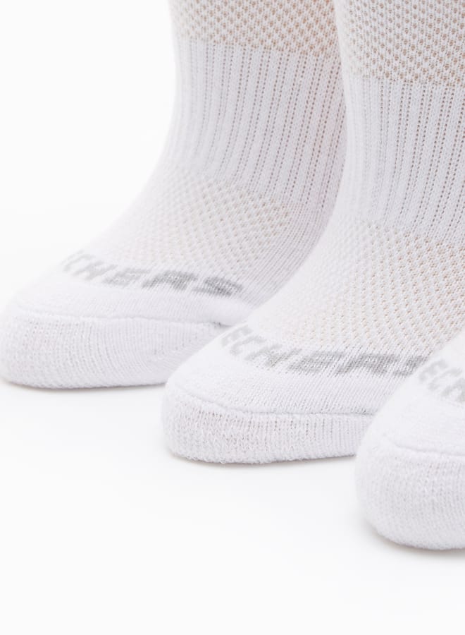 SKECHERS Boys Kids' Terry Invisible Sports Socks - S111102B-100 - Image 3