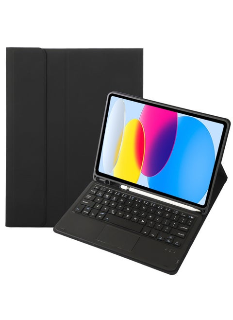 For Samsung TabS9FE11 Inch 2023 Protective Cover Wonderful Control Magnetic Suction Colorful Backlit Bluetooth Keyboard Soft Shell-Color:Obsidian Black-Touch Keyboard-Product Type:Samsung A8 10.5 Inch X205/X200 Universal