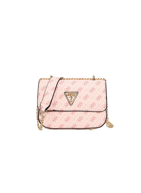 GUESS shoulder bag, fashionable and versatile, printed retro small square bag, simple chain crossbody bag Pink