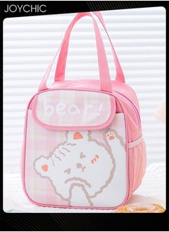 Joychic Cartoon Large Capacity Thermal Lunch Bag Leakproof Flap Closure Zipper Lunch Box for School Travel Outdoor Picnic  - Image 4