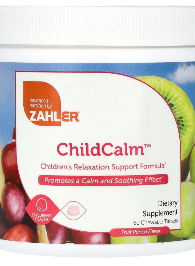 ChildCalm Children's Relaxation Support Formula Fruit Punch 60 Chewable Tablets