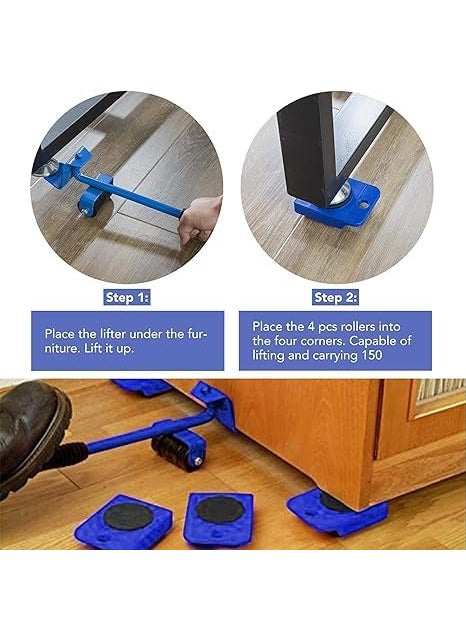 istore Istore Furniture Lifter Mover Tool Set Heavy Duty Furniture Shifting Lifting Moving Tool with Wheel Pads for Easy and Safe Moving (Multicolor,Set of 1)  - Image 3