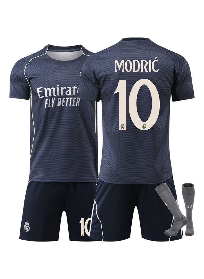 ريال مدريد 2025-2026 ريال مدريد لكرة القدم موحدة #10 مودريتش كرة القدم جيرسي السراويل الجوارب دعوى حجم الأطفال وحجم الكبار ، هدية للجماهير والأصدقاء - Image 1