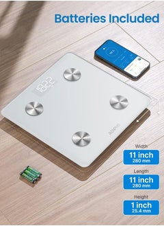 RENPHO RENPHO Smart Scale, Body Fat Scale, Digital Bathroom Scale for Body Weight, Body Composition Analysis, Highly Accurate BMI Scale with APP, 400lbs, Includes Batteries, White-Elis 1  - Image 3