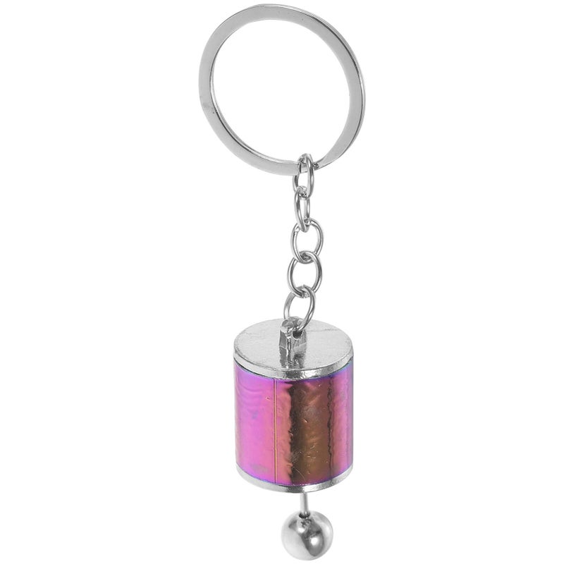 Black 6 Speed Manual Transmission Gear Shift Knob Keychain Keyring - Image 2