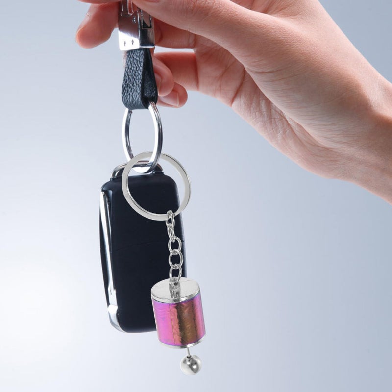 Black 6 Speed Manual Transmission Gear Shift Knob Keychain Keyring - Image 5