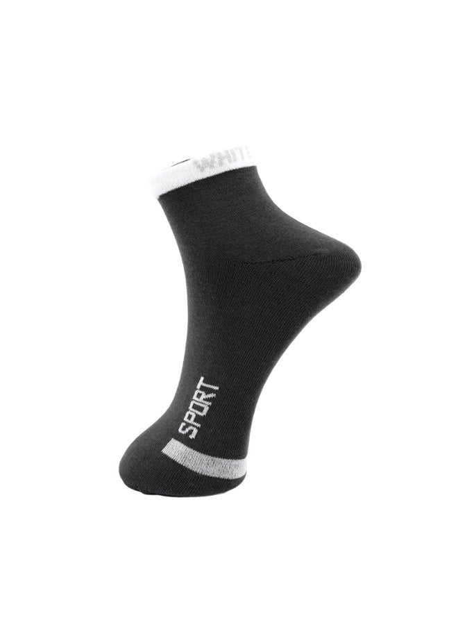 White Leaf Men’s Casual Ankle Socks – Reinforced Heel & Toe, Moisture-Wicking, Arch Support, Cushion Comfort – 3 Pairs (Olive Green, Black, and Gray) – Free Size - Image 4