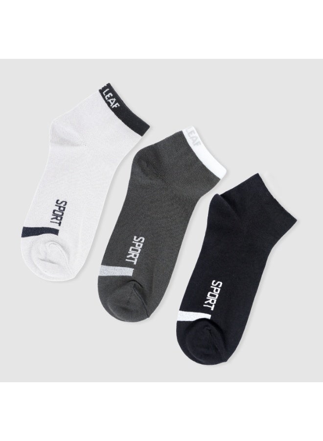 White Leaf Men’s Casual Ankle Socks – Reinforced Heel & Toe, Moisture-Wicking, Arch Support, Cushion Comfort – 3 Pairs (Olive Green, Black, and Gray) – Free Size - Image 2