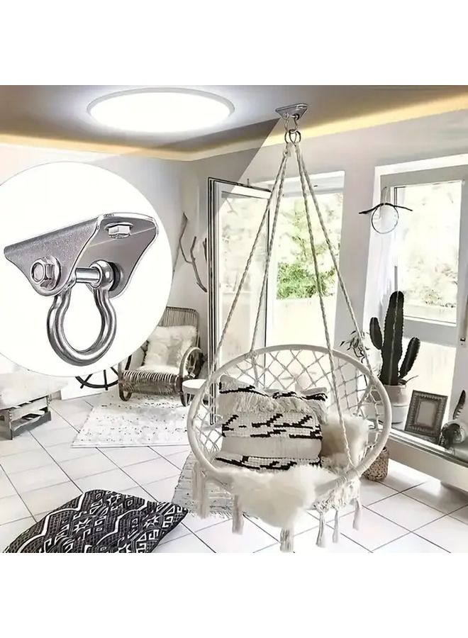 مجموعة خطاطيف الرفع القوية من الفولاذ المقاوم للصدأ - سعة تحميل 1000 رطل - خطاف دوار - Image 2