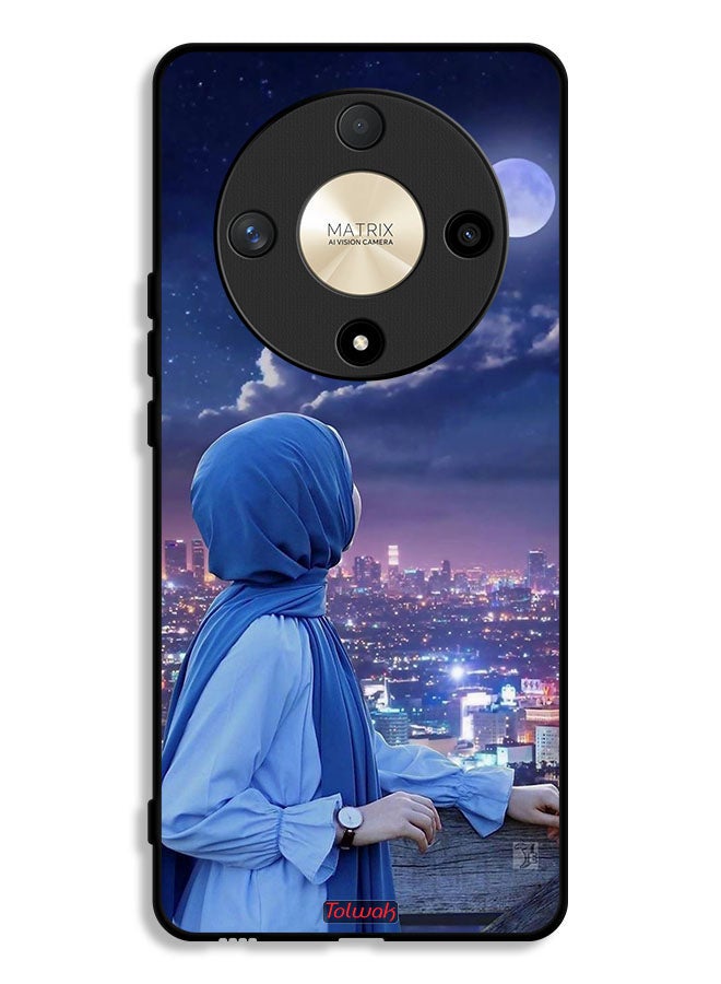 Tolwak Honor X9b Protective Case Cover Looking At Moon Hijab Girl - Image 1