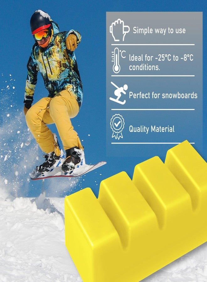 SFNSM 1.3 LB Large Snowboard Wax Universal Ski Wax Snow Block Wax, 7 x 3.5 in Snowboard and Ski Wax for Protecting The Ski and Snowboard Accessories (Yellow) - Image 5