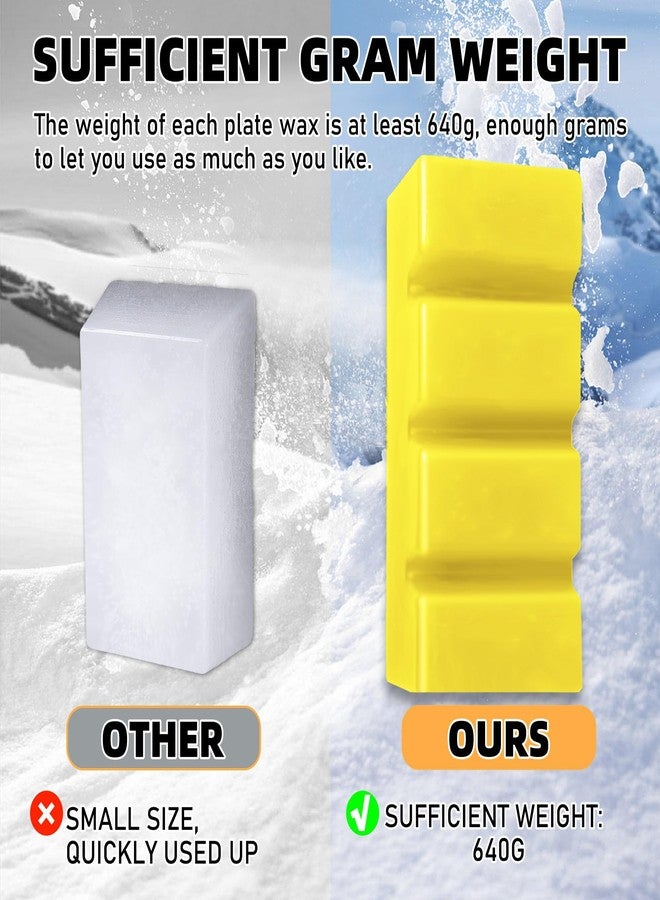SFNSM 1.3 LB Large Snowboard Wax Universal Ski Wax Snow Block Wax, 7 x 3.5 in Snowboard and Ski Wax for Protecting The Ski and Snowboard Accessories (Yellow) - Image 4