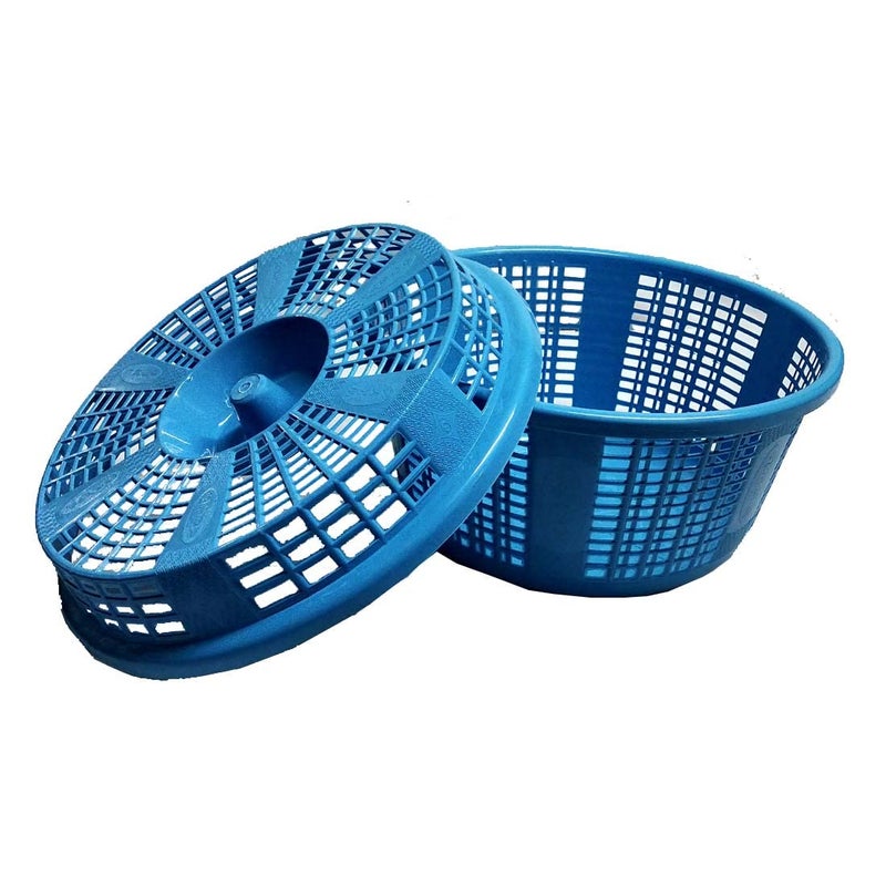 Skylii Round Plastic Basket With Lid Storage basket For vegetables fruit laundry fish eggs and multi purpose set of 4 Multicolour - Image 3