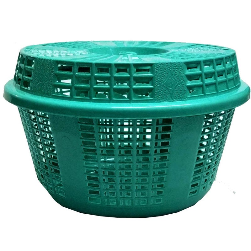 Skylii Round Plastic Basket With Lid Storage basket For vegetables fruit laundry fish eggs and multi purpose set of 4 Multicolour - Image 5