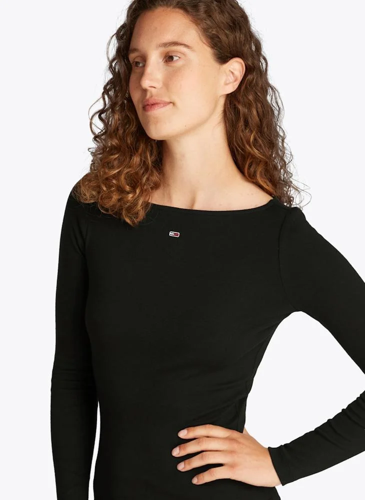 TOMMY JEANS Striped Boat Neck T-Shirt