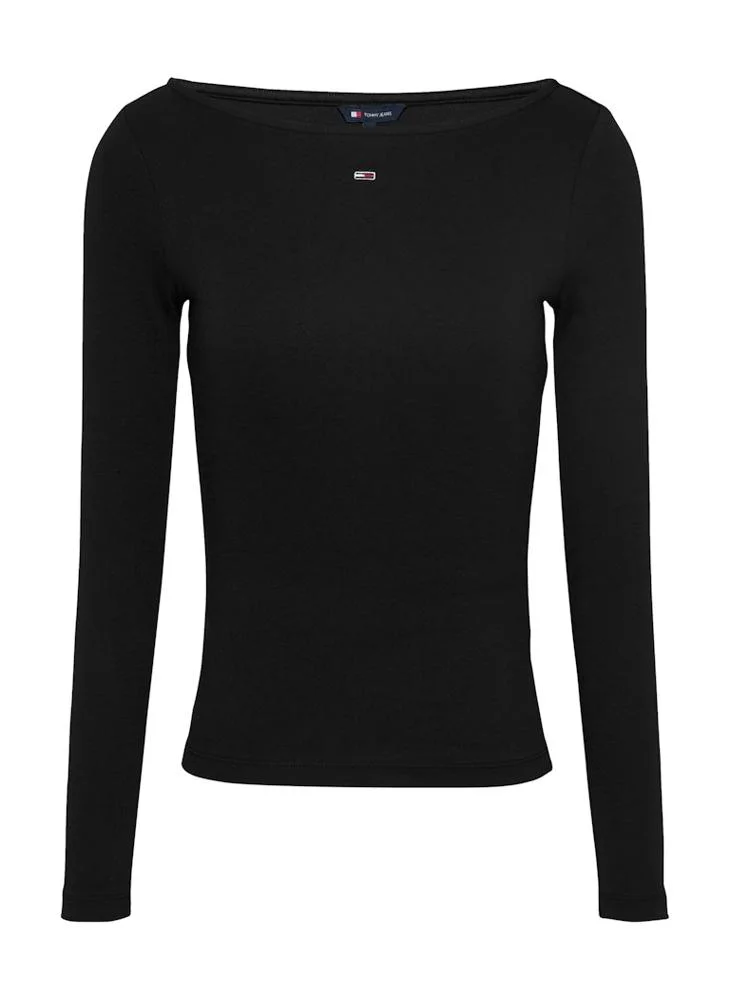TOMMY JEANS Striped Boat Neck T-Shirt
