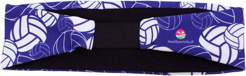 MadSportsStuff Crazy Volleyball Headband with Volleyball Logos - Image 3
