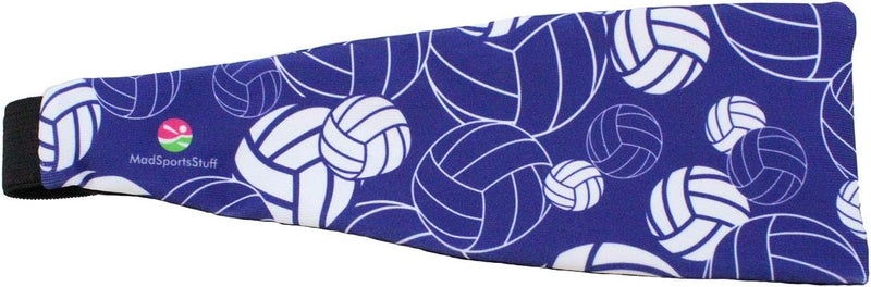 MadSportsStuff Crazy Volleyball Headband with Volleyball Logos - Image 2