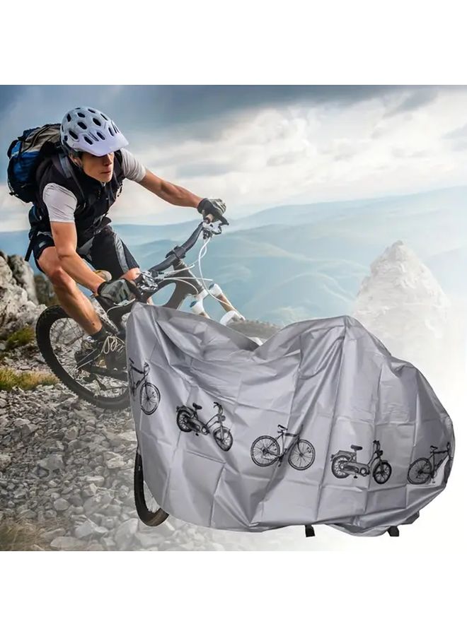 1 Pc Gray Motorcycle Cover Heavy Duty Sun Protection Outdoor All Climates Fit Most Vehicles 3D Minimalist Design Durable Material Vehicle Protection - Image 5