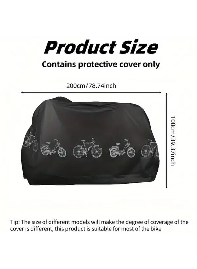 1 Pc Gray Motorcycle Cover Heavy Duty Sun Protection Outdoor All Climates Fit Most Vehicles 3D Minimalist Design Durable Material Vehicle Protection - Image 3