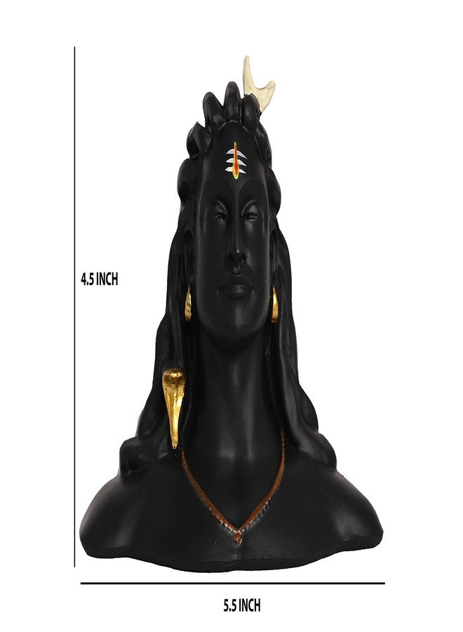 Karighar® Adiyogi Shiv ji Idol for Home Decor, Gift & Puja, Car Dashboard Statue (Black Color 4.5 Inch) (Multicolor),, Fiber - Image 2