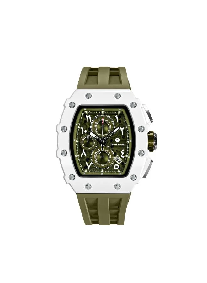 TSAR BOMBA Men's Silicone Analog Watch TB8204QA-03 - 43.5*50.7 mm