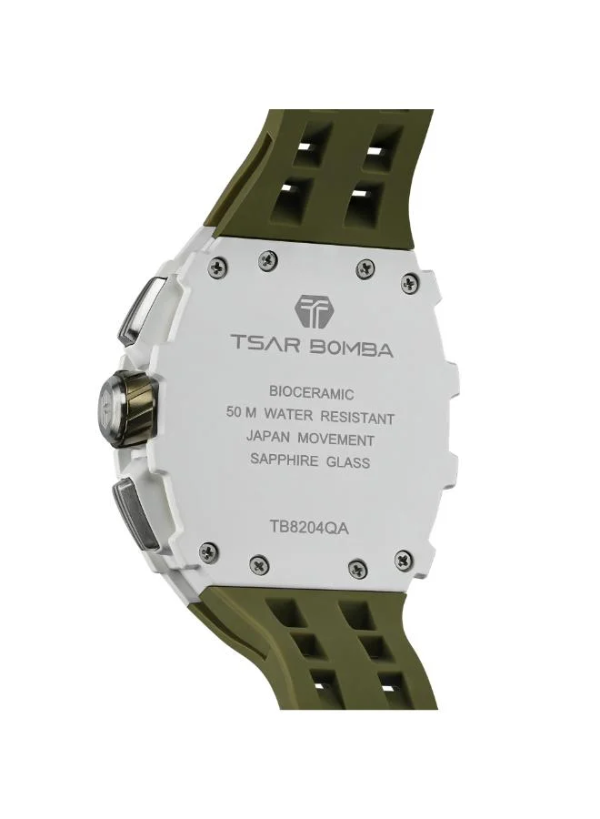 TSAR BOMBA Men's Silicone Analog Watch TB8204QA-03 - 43.5*50.7 mm