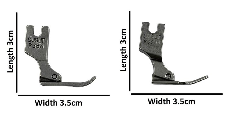 Zenith Pressure Foot and Parts for Industrial Umbrella Double Big Machines Compatible with Jack Juki Gemsy (P36N P36 LN Set of 2 Pressure Foot) - Image 2