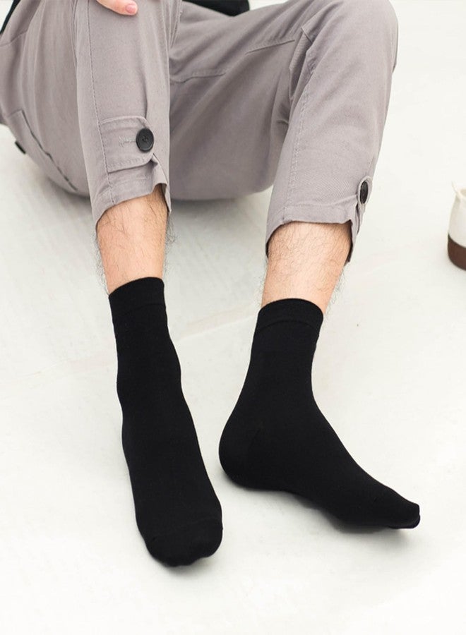 Tergy 50 Pairs Quarter Ankle Socks Crew Socks Athletic Socks for Men Women Breathable Cushion Socks for Running Hiking (US, Alpha, One Size, Regular, Regular, Black) - Image 5