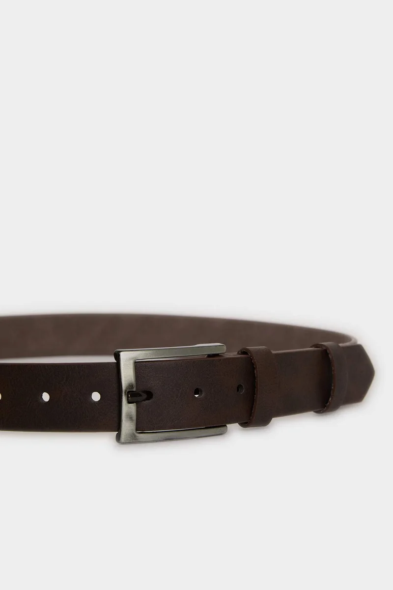 Defacto  Man Rectangle Clasp Faux Leather Jean Belt for Men | Best Price UAE