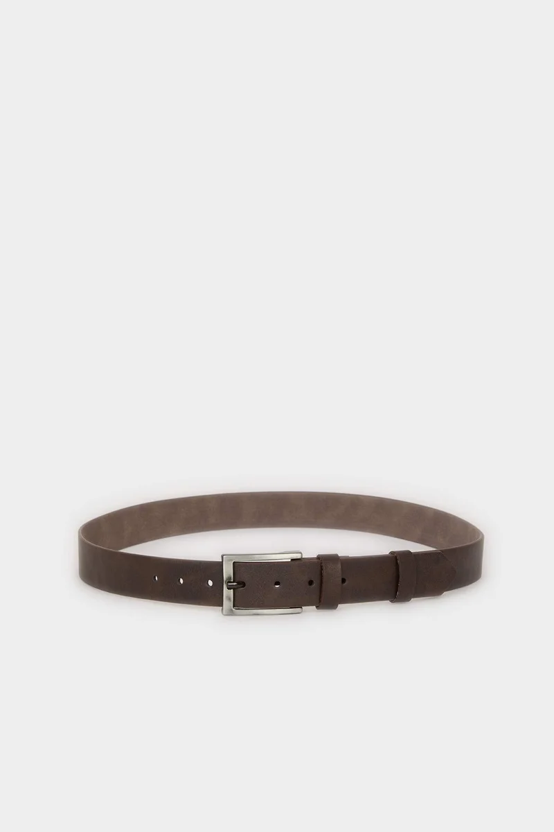 Defacto  Man Rectangle Clasp Faux Leather Jean Belt for Men | Best Price UAE