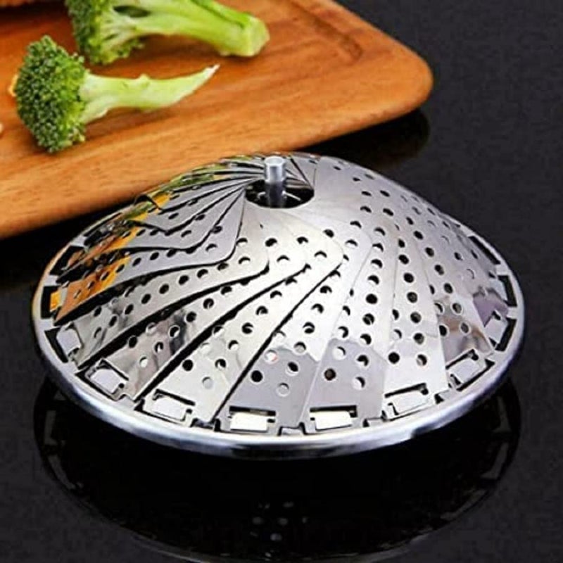 Bornix Bornix Steamer Basket Stainless Steel Steamer Basket for Vegetable/Insert for Pots, Pans steam boiling Fruit Bowl Fit for Instant Pot and Adjustable - Image 1