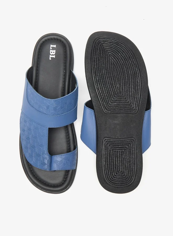ال بي ال من شو اكسبرس Mens Textured Slip-On Arabic Sandals