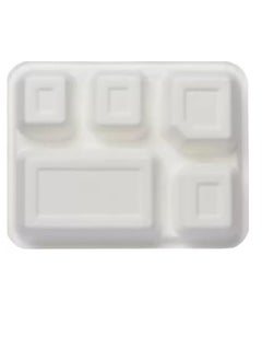 Shop & Shoppee SHOP & SHOPPEE Eco-Friendly,Biodegradabale, Safe & Hygienic Plate with 4 Sections Round Shape Dinner Plate (Microwave Safe) (10" to 11", 75)  - Image 2