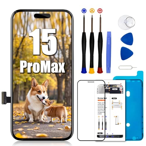 EFAITHLIFE for iPhone 15 Pro Max Screen Replacement 6.7 inch,LCD Display Touch Screen Digitizer Assembly with Repair Tools Set, Compatible with Model A2849 A3105 A3106 A3108 - Image 1