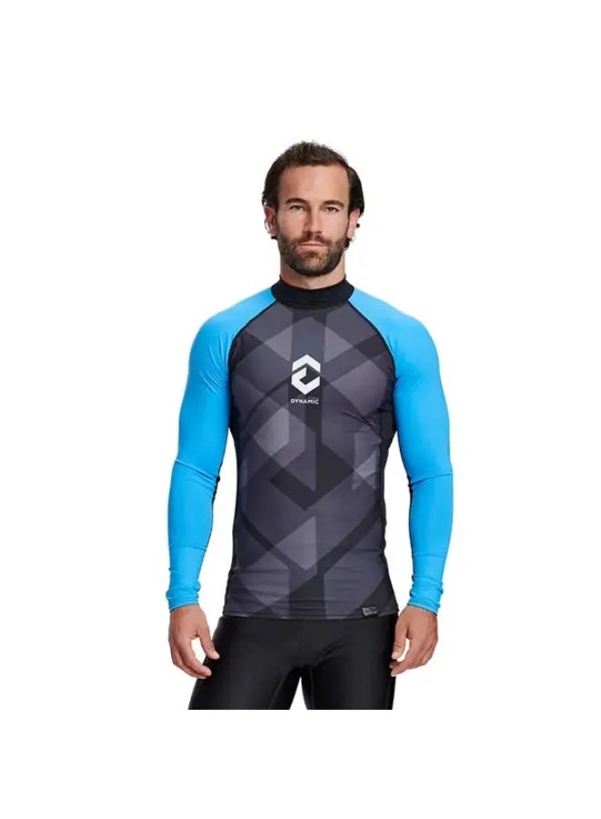 DYNAMICNORD Rg-31 Rashguard Long Sleeve Men Black/Blue Small - Image 1
