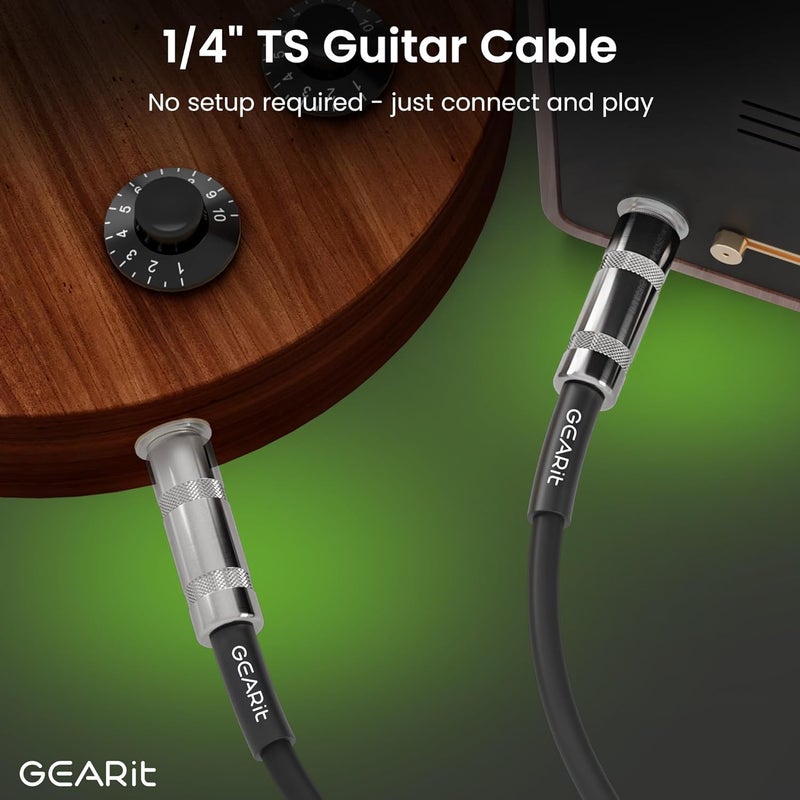 GearIT Professional Speaker Cable (15ft) 12AWG Pure Copper 1/4 inch to 1/4 inch TS Straight Male to Male for Amplifier, Speaker Cabinet, PA and DJ Audio - Image 4