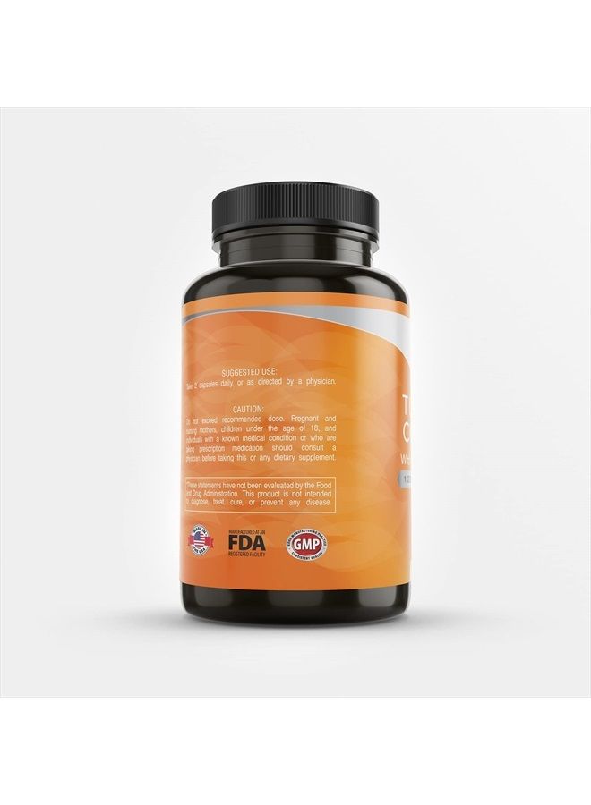 Pure By Nature كبسولات الكركم الكركمين مع مستخلص الفلفل الأسود 10 ملغ، 1200 ملغ لكل حصة، عضوي، دعم مضاد للأكسدة عالي الامتصاص (180 حبة) - Image 3