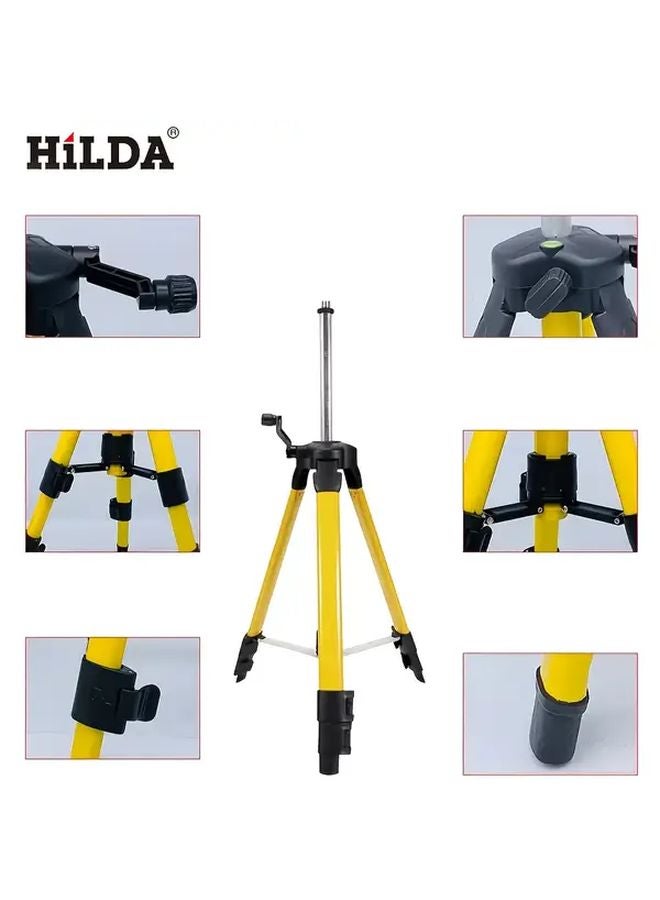 Yellow Heavy Duty Professional Tripod Adjustable Stand For Surveying Photography - Image 2