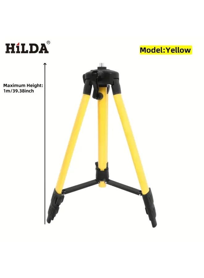 Yellow Heavy Duty Professional Tripod Adjustable Stand For Surveying Photography - Image 4