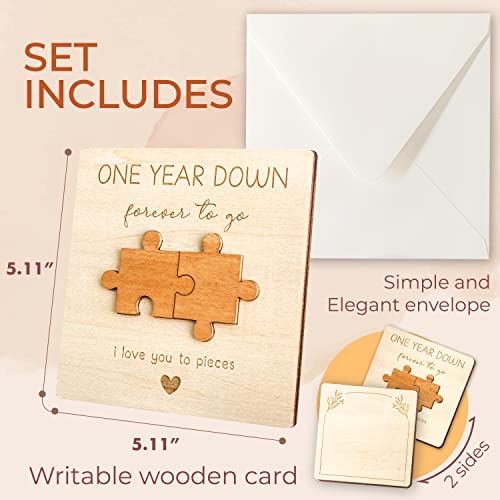 STOFINITY 1 Year Anniversary Card For Boyfriend Girlfriend - Happy One Year Anniversary Cards For Men, 1st Paper Dating Card For Him, First Wedding Gifts For Husband - Image 2