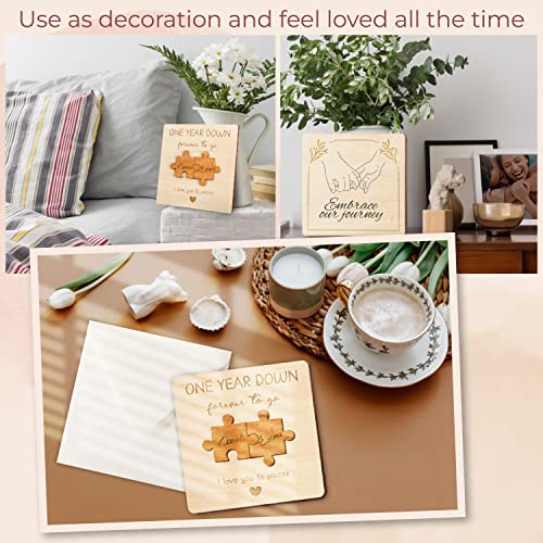 STOFINITY 1 Year Anniversary Card For Boyfriend Girlfriend - Happy One Year Anniversary Cards For Men, 1st Paper Dating Card For Him, First Wedding Gifts For Husband - Image 5
